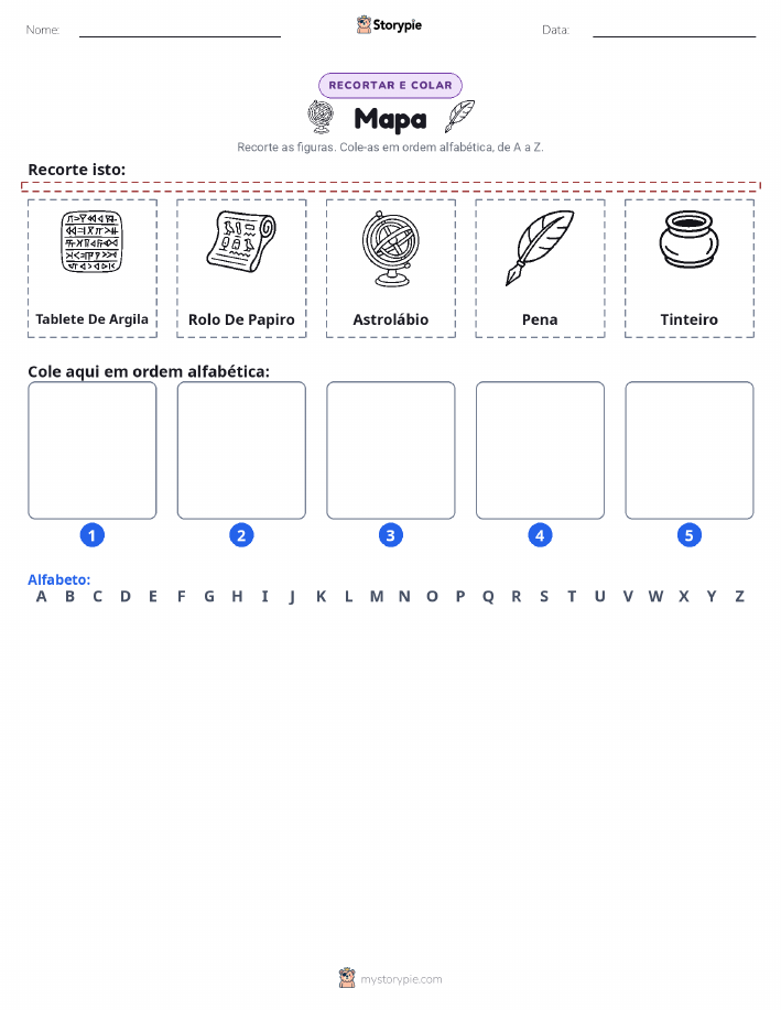 Recortar & Colar Alfabeto