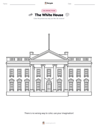 The White House coloring page for kids