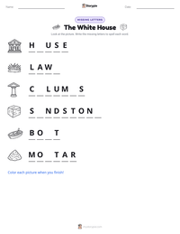 The White House printable worksheet preview