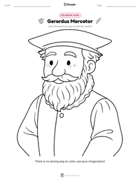Gerardus Mercator printable worksheet preview