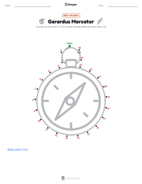 Gerardus Mercator printable worksheet preview
