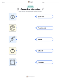 Gerardus Mercator printable worksheet preview