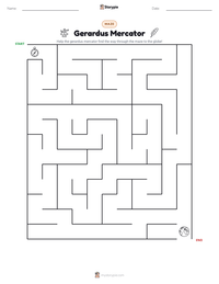 Gerardus Mercator printable worksheet preview