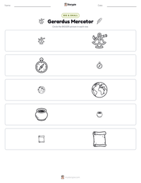 Gerardus Mercator printable worksheet preview