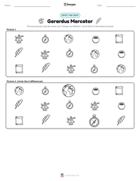 Gerardus Mercator printable worksheet preview