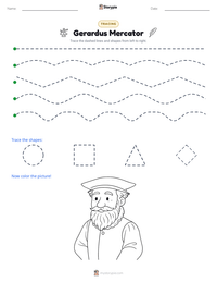 Gerardus Mercator printable worksheet preview