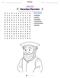 Gerardus Mercator druckbare Arbeitsblatt Vorschau