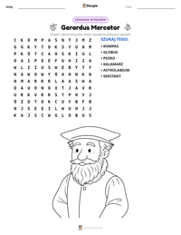 Podgląd drukowalnego arkusza ćwiczeń Gerardus Mercator
