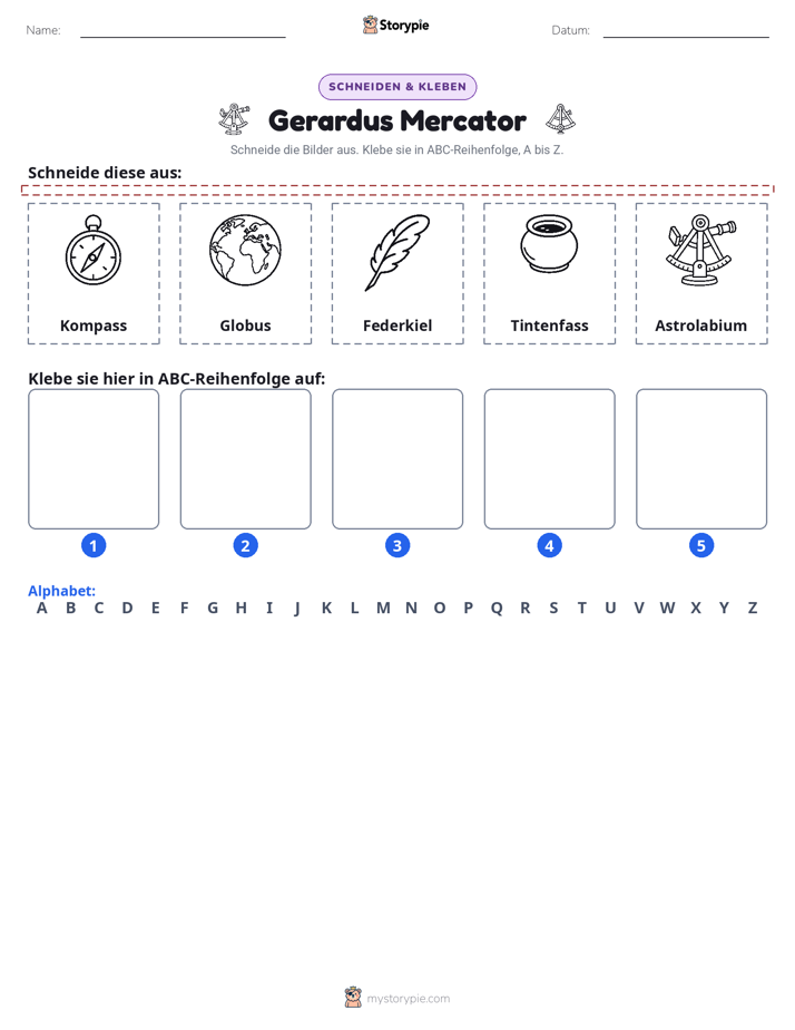 Schneiden & Einfügen Alphabet