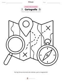 Vista previa de la hoja de trabajo imprimible de Cartografía