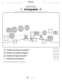 Aperçu de la feuille de travail imprimable Cartographie