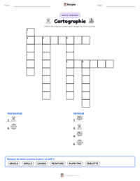 Aperçu de la feuille de travail imprimable Cartographie