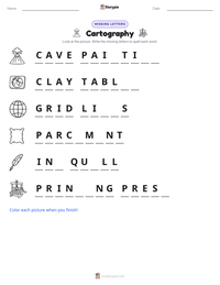 Cartography printable worksheet preview