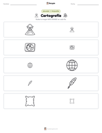 Vista previa de la hoja de trabajo imprimible de Cartografía