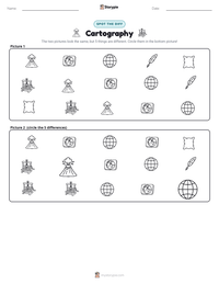 Cartography printable worksheet preview