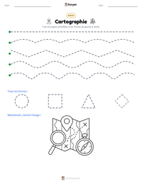 Aperçu de la feuille de travail imprimable Cartographie