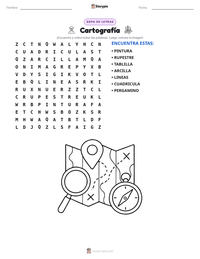 Vista previa de la hoja de trabajo imprimible de Cartografía