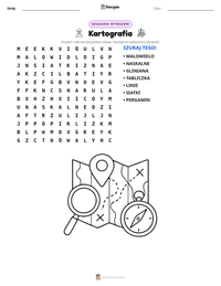 Podgląd drukowalnego arkusza ćwiczeń Kartografia