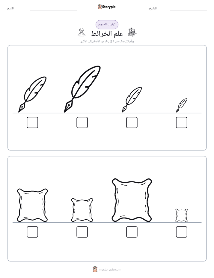 ترتيب الحجم