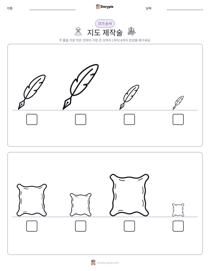 크기 순서
