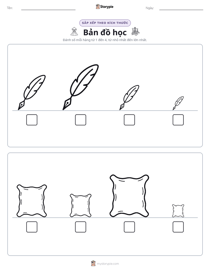 Thứ Tự Kích Thước
