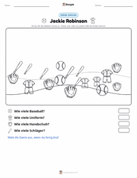 Jackie Robinson druckbare Arbeitsblatt Vorschau