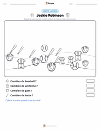 Aperçu de la feuille de travail imprimable Jackie Robinson