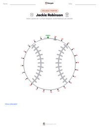 Anteprima della scheda stampabile di Jackie Robinson