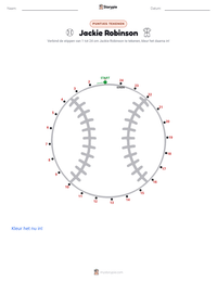 Jackie Robinson afdrukbare werkblad voorbeeld