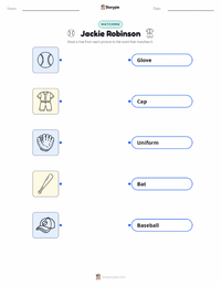 Jackie Robinson printable worksheet for kids