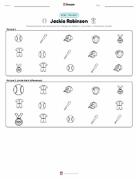 Jackie Robinson printable worksheet preview