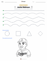 Podgląd drukowalnego arkusza ćwiczeń Jackie Robinson