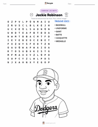 Aperçu de la feuille de travail imprimable Jackie Robinson