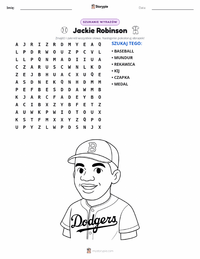 Podgląd drukowalnego arkusza ćwiczeń Jackie Robinson