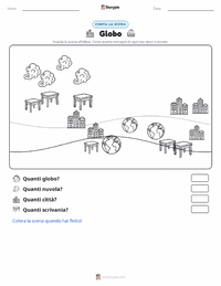 Anteprima della scheda stampabile di Mappamondo