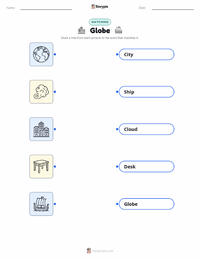 Globe printable worksheet preview