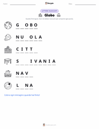 Anteprima della scheda stampabile di Mappamondo