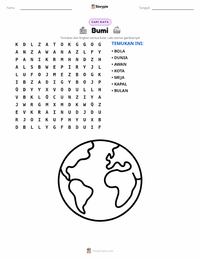 Prabaca lembar kerja cetak Globe
