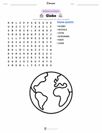Anteprima della scheda stampabile di Mappamondo