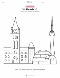 Canada coloring page for kids