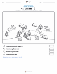 Canada printable worksheet preview