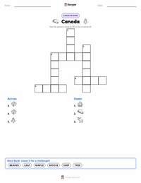 Canada printable worksheet preview