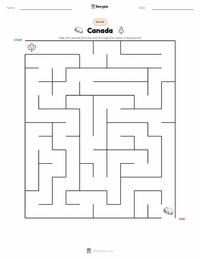 Canada printable worksheet preview