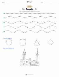 Canada printable worksheet preview