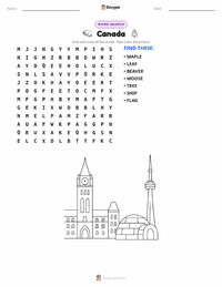 Canada printable worksheet preview