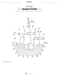 Jacques Cartier printable worksheet preview