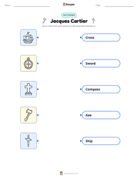 Jacques Cartier printable worksheet for kids