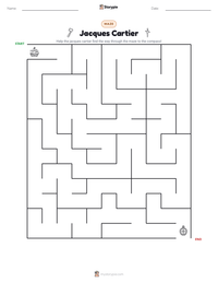 Jacques Cartier printable worksheet preview