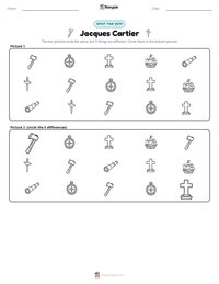 Jacques Cartier printable worksheet preview