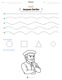 Jacques Cartier printable worksheet preview